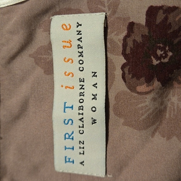 Liz Claiborne First Issue Top Lavender Floral Print Women 2X - Picture 5 of 9